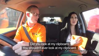 Amateur guy bangs busty driving examiner