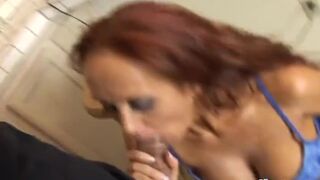 Brunette milf with big tits takes cock in tight ass