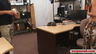 Huge boobs lady drilled by pawn keeper at the pawnshop