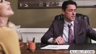 Sexy Monique Alexander gives her boss Ryan Driller an erotic sex