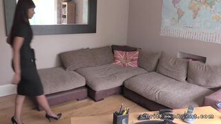 Horny ebony amateur fucks fake agent uk