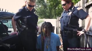 Hot Female Cops Maggie Green And Joslyn Force Black Guy Into Three Way Sex