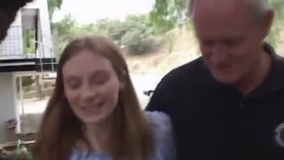 Pregnant brunette babe gets gang banged roughly