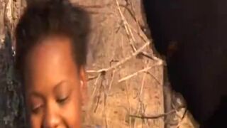 Black slave gets tortured and pounded outdoors