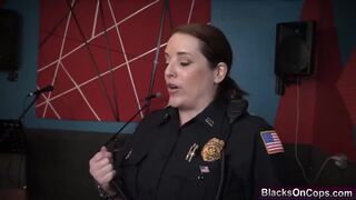 Horny police women arrest a black guy for having a big dick
