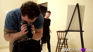 Kinky artist fucks his neighbor in multiple positions