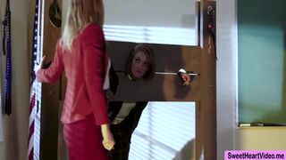 Blonde Mona Wales taught Harley Jade a lesson in the reform school