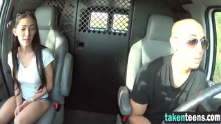 Petite teen picked up and rough fucked by a stranger