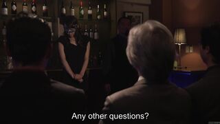 Subtitled Japanese Kurea Hasumi wife slave auction stripping