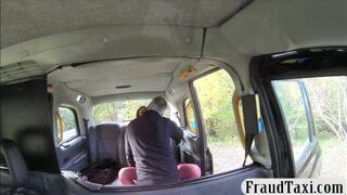 Hot lady asshole banged in the backseat to off her fare