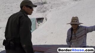 Agent of border patrol fucks hot big ass Latina's wet pussy in various poses