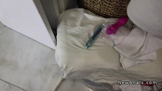 Busty redhead tries full anal fuck