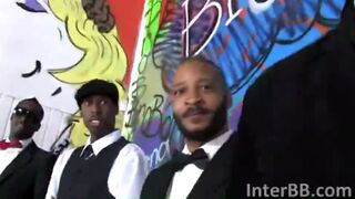 Slutty brunette has an irresistible desire towards huge black fuck rods