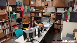 Brunette Thief Shane Blair Gets Banged In Office
