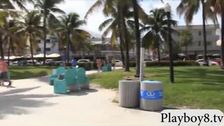 Hot hos show off ass by the beach and banged at home