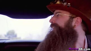 Bearded guy is an experienced swinger dude who bangs bad bitches regularly