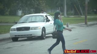 Sexy cop banged with big black dick