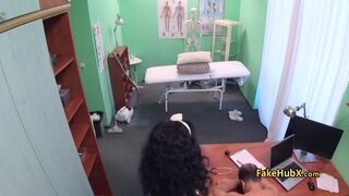 Doctor jizzed ebony cleaning lady