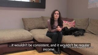 British agent bangs brunette babe
