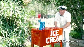 Ice cream man fucking hot brunette teen