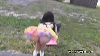 Fucking perky ebony rave chick