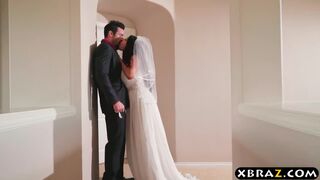 Huge tits bride cheats on her wedding day with the best man