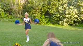 Lesbian cheerleaders fucking pom poms