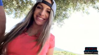 Sexy ass amateur girlfriends fucking on camera outdoor