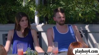 Swingers enjoy nasty games and had fun at the garden