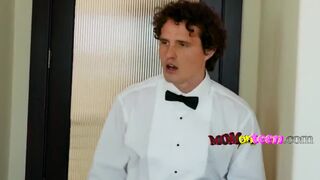Horny bride shares her husband with her mom