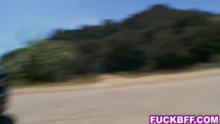 Teen best friends fuck a guy together before a party