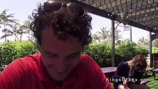 Dude banged blonde Milf from restaurant