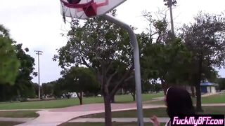 Basketball teens enjoy licking pussies in group lesbian sex