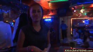 Asian amateur teen picked up in a bar and taken to a hotel