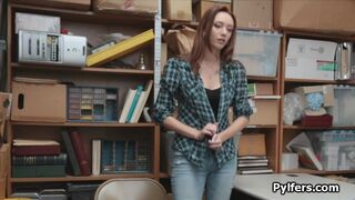 Big tit stealing teen babe busted and fucked