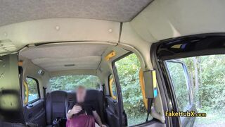 Shy teen got fucked in taxi