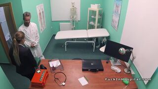 Doctor with big cock bangs brunette