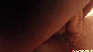 Busty Filipina beauty riding and grinding freshly-sucked white cock