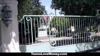 TeensLoveMoney - Skinny Blonde Offers Pussy For Money
