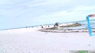 Small tits blonde blowjob