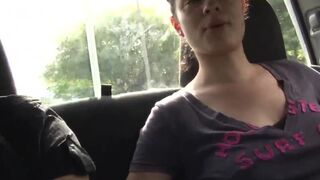 Oyeloca Hot naturally busty latina Valeria Rios bathroom blowjobs