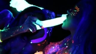 Black Light Rainy Night Lesbian Fun