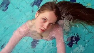 Perfect titties and ass teen swimming naked