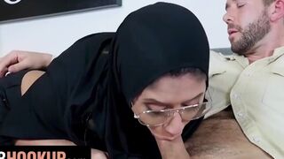 Muslim Babe Angel Del Rey Enjoys Some Hardcore Anal And Swallows His Cumshot - Hijab Hookup