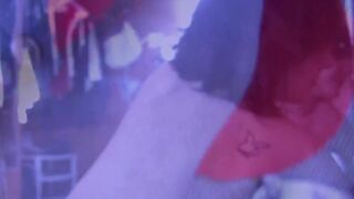 Julia fingering while filming