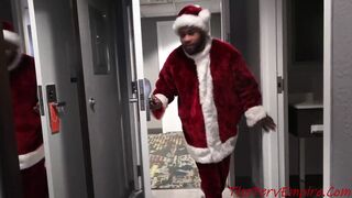 Black teen gets anal from santa