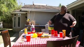 Big Ass Ebony Teens Slammed in Orgy