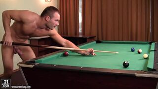 Brunette slut loves getting fucked in her both holes