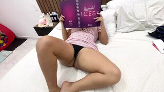 Stepson the stepmother who finds her in bed reading a book
