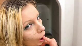 Sexually Tearing Pantyhose and Masturbating
